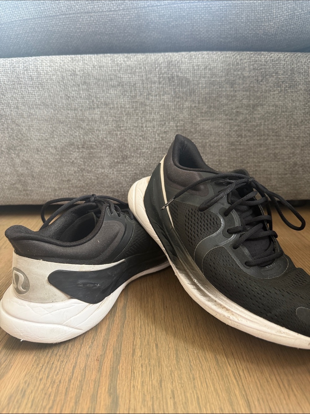 Lululemon Women’s Black and White Running Sneakers